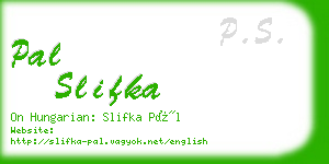 pal slifka business card